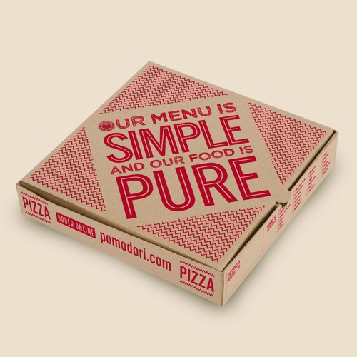 Fun, functional pizza box for Neapolitan pizzeria. Design by intheryn