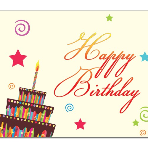 Create cool birthday card designs! Design by Guidea