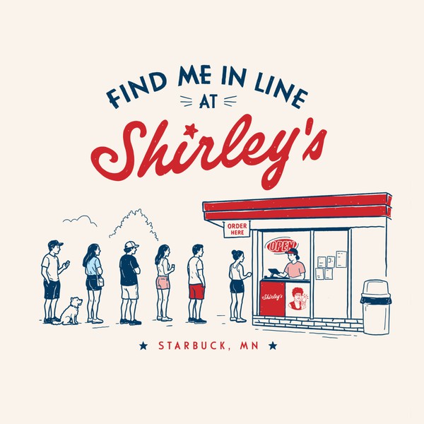 Shirley's Treats & Eats is a nostalgic, small-town, 1950's-style walk-up ice cream shop in Starbuck, Minnesota