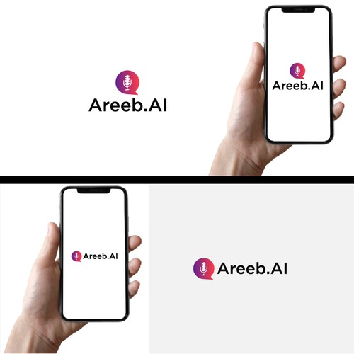 interactive visual bot that uses ai to talk to people, areeb is an Arabic female name Design by Md Abu Jafar