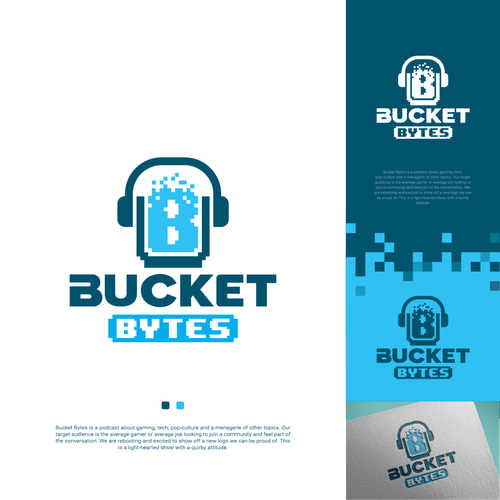 A unique & easily identifiable podcast logo about gaming/tech/pop-culture & more. Diseño de Makeshift.Art