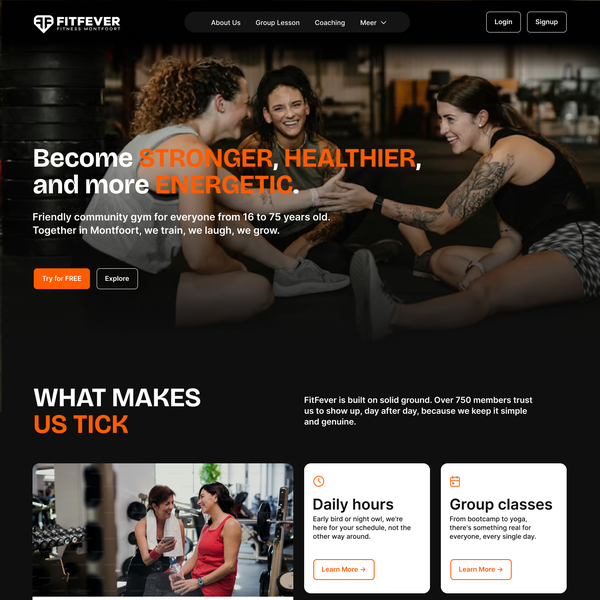 Gym Website Design
