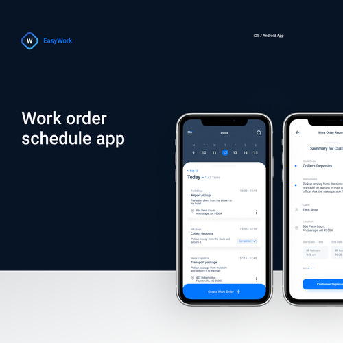 Clean and modern business app design Design by mavite