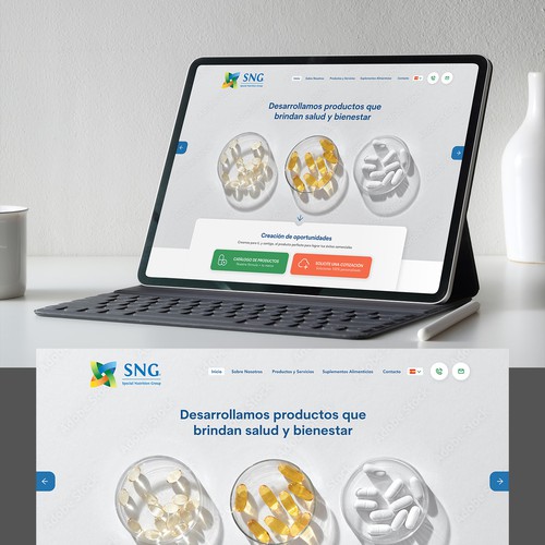 Diseño de página web propuesta en el concurso por Javier Milla