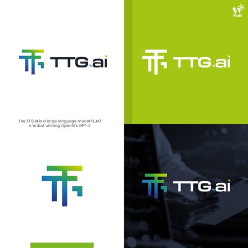 AI Financial Technology Logo Design by WineBH
