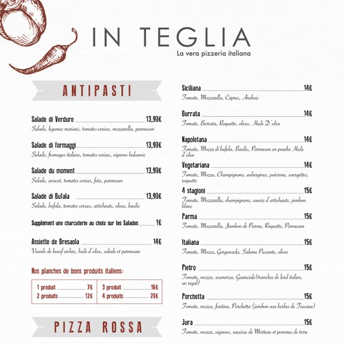 Menu contest entry by Alyona Mizina