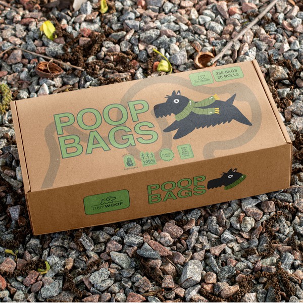 Packaging for ecological dog poop bag