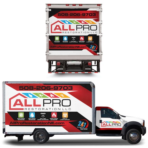 New vehicle Wrap for a Restoration truck Design by ssrihayak