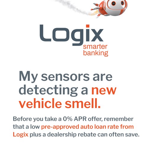 Custom font for Logix Federal Credit Union Mascot Design by Inspiremind