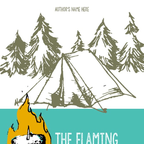 Create a cover design for a cookbook for camping. Design by Cat Hand Creative