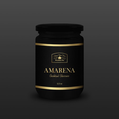 Label For Classy Cocktail Cherry Design by Crabatose