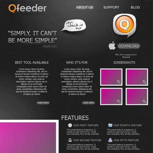 Design di Simple OSX Desktop App Homepage di stupidlazydog