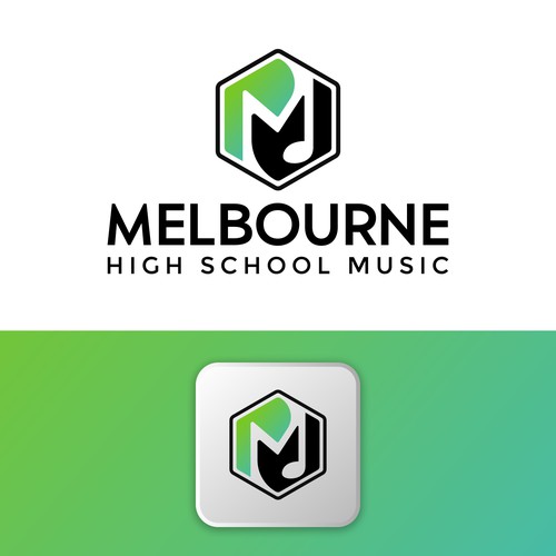 High school music program looking for iconic logo different then everyone else. Design by Gaile Caceres