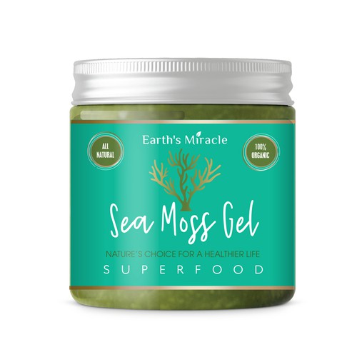 Design a Label for our Sea Moss Gel Product Design by DSB Graphic Design