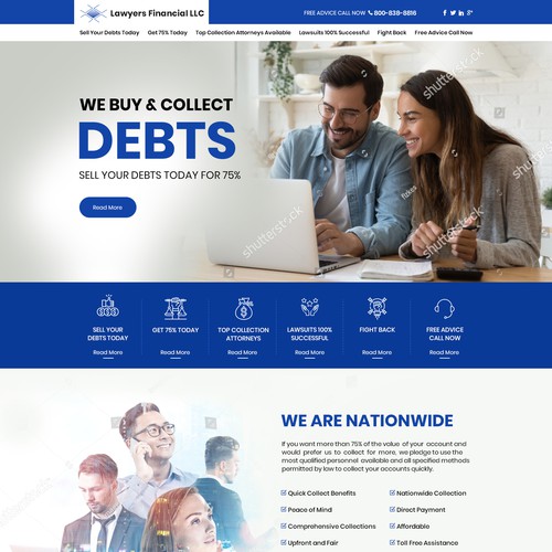 Debt Collection Website Design by Creative GS