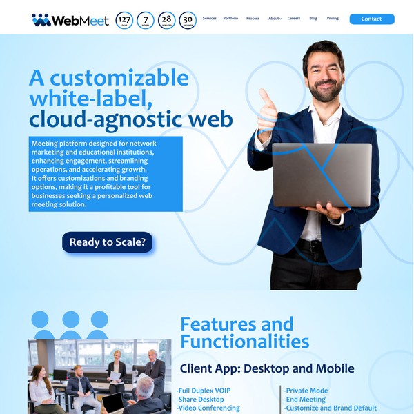 Landing page website