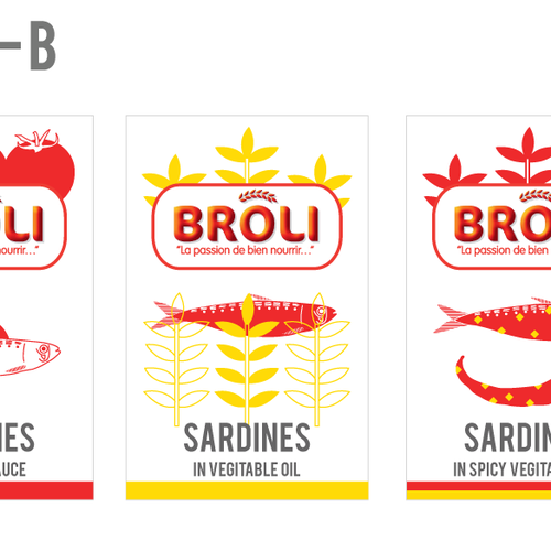 Wanted: New label for our BROLI sardines tins Design by Eli RH