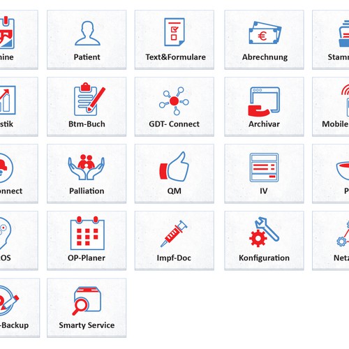 Create 22 software icons for medical software Design by artsemafey