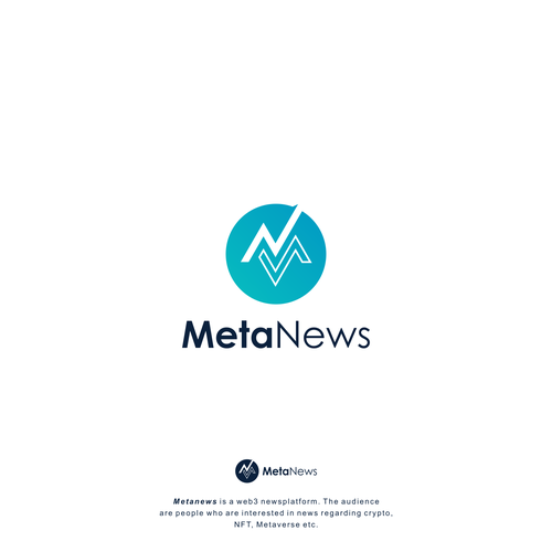 Design a logo for a web3 News platform called MetaNews Design by ᴇ ᴜ s ᴛ ᴀ ᴄ ɪ ᴏ ™