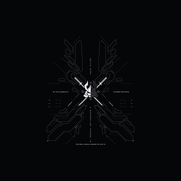 Pixelgrinder white mask T-shirt design