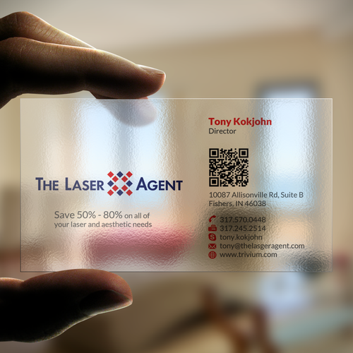 Create a modern, memorable business card for The Laser Agent! Design by ™SF_Design™