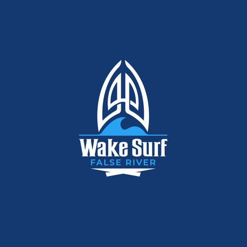 Edgy/sophisticated wake surf logo for a female/male group of wake surfers that embody a luxury life. Nothing predictable Design by oopz