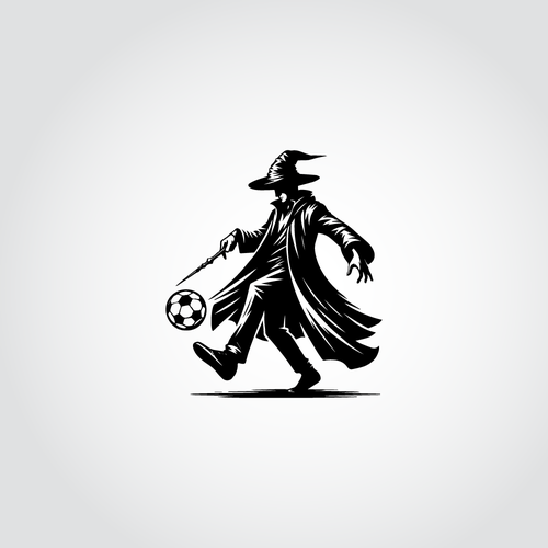 Soccer Wizard Cartoon Diseño de Graphix Surfer
