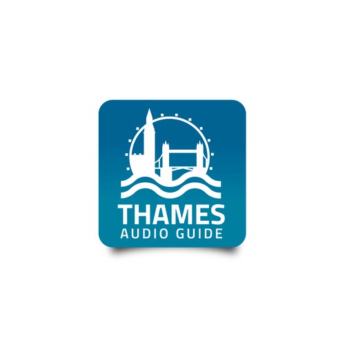 New logo for tourist audio guide of the Thames in London Design by RafaelErichsen