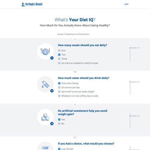 Diet Quiz Lander Landing Page Design Contest 99designs
