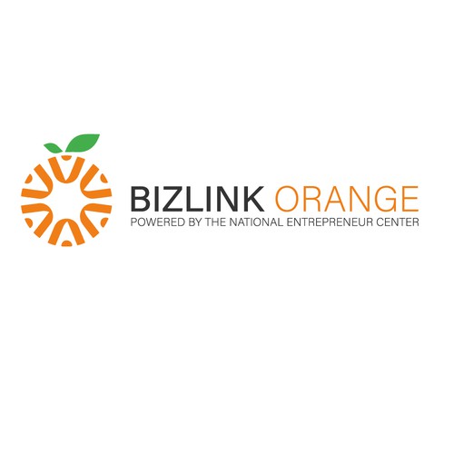 BizLink Orange Logo Design by mow.logo