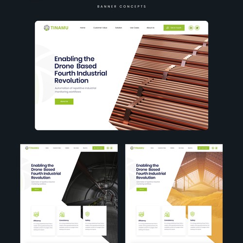 A powerful web design for a high-tech drone startup Design by ⚡️unbox.style⚡️