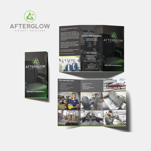 Striking Modern Brochure for Private Jet Owners Design by WecheIII