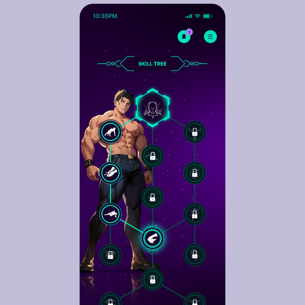 UI design for Fitness Leveling