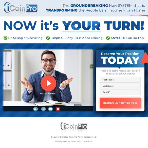 Landing Page for Biz Opp - iCoinPro