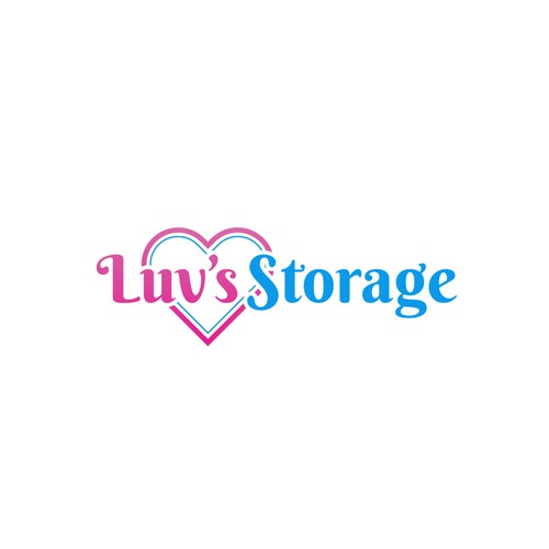 Luv’s Storage - modern logo with bright color Design by Bad Flow