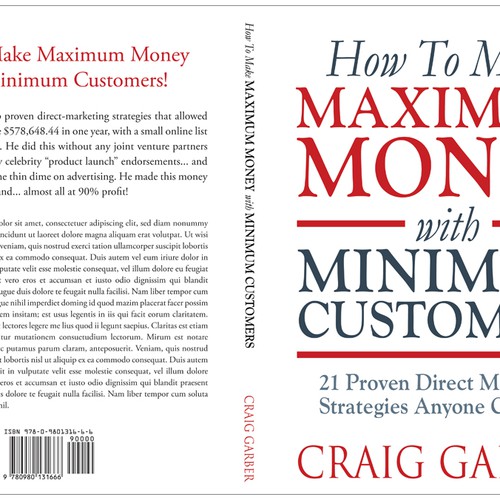 New book cover design for "How To Make Maximum Money With Minimum Customers" Design von line14