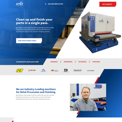 B2B Industrial Machinery - Lead Gen. "Welcome" Landing Page - TONS of Assets Included Design by citivine