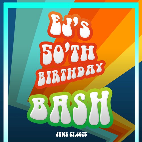 We need a logo for my friend EJ's 50th birthday bash Design by simonatimofei