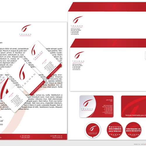 Stationary for online video news agency. Logo is provided Design by ProjectDrawing