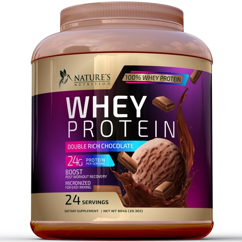 Diseño de Tasty Whey Protein Chocolate Design Needed for Nature's Nutrition de R O S H I N