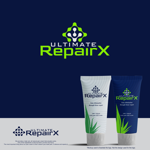 Create a logo for a high end all natural pain relief and repair cream Diseño de Voz Design