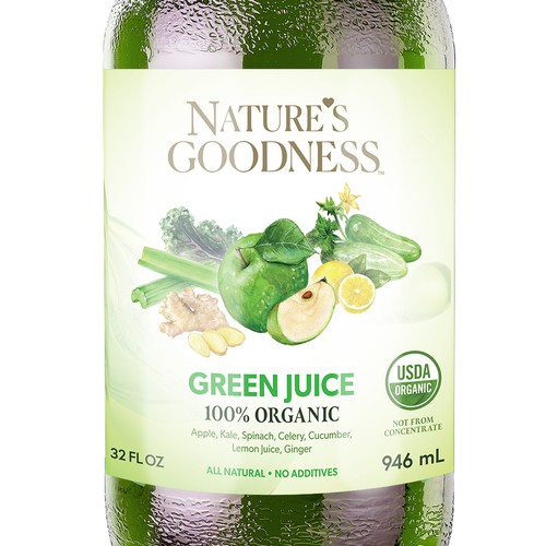 Organic Green Juice Design Design by DesignDXM