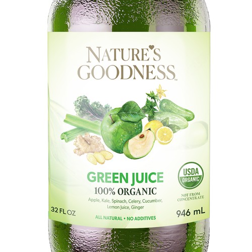 Organic Green Juice Design Design by DesignDXM