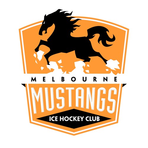logo for Melbourne Mustangs Ice Hockey Club Logo design contest