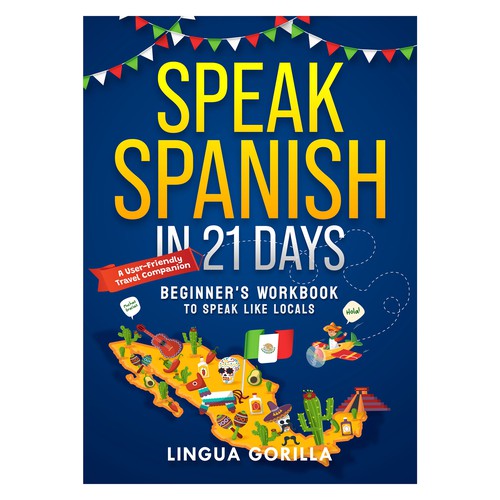 Speak Spanish in 21 Days - Fun & Travel vibe Language Workbook for Beginners Design by @Ikrima_ArtStudio