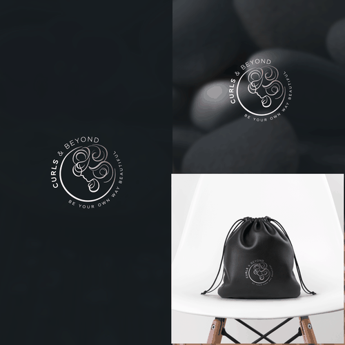 Logo for curly hair brand Diseño de designer Ha