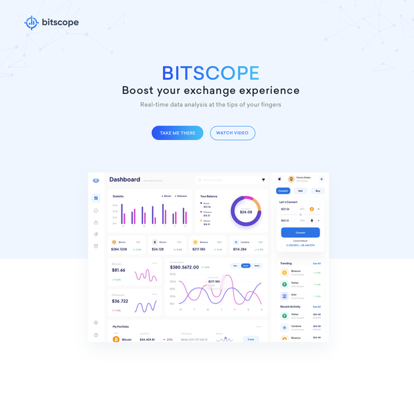 Landing Page Design for a Crypto UI