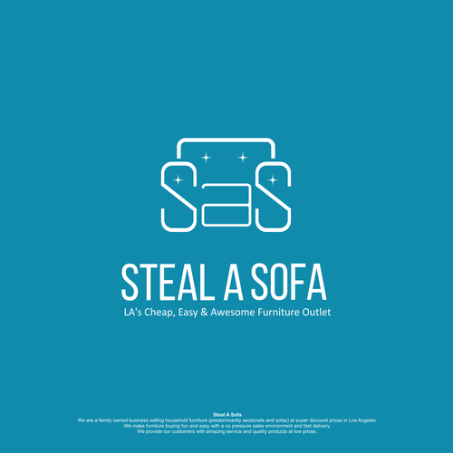 Edgy Fun Logo Needed For Steal A Sofa Furniture Store Logo