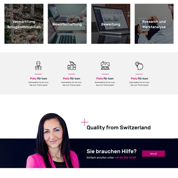 Design by floriss titled "Webdesign | CSL Immobilien AG"