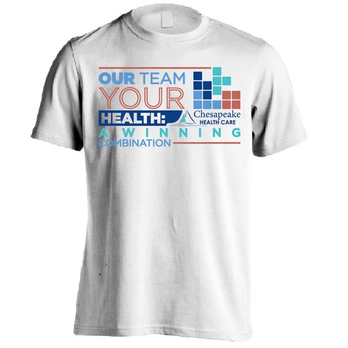 コンペ「Design the Winning Look for our T-Shirt – Our Team, Your Health: A Winning Combination」のデザイン by mozaikworldさん 
